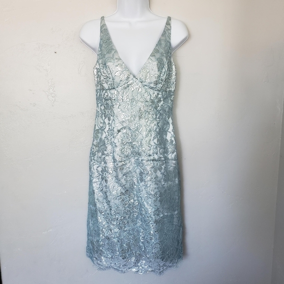 Milly Vintage Women's 4 Cinderella Blue Knee Length Dress Spaghetti Strap Girly - Picture 1 of 12